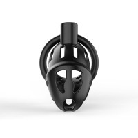 Клітка для пеніса LOCKINK SEVANDA Plastic Penis Chastity Cage, чорна, 3 кільця різних розмірів