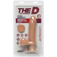 Фаллоимитатор Doc Johnson The D – Perfect D – Vibrating 7 Inch With Balls – ULTRASKYN, диаметр 4,5 см
