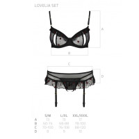 Сексуальний комплект LOVELIA SET black XXL/XXXL - Passion