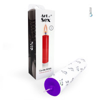 Фіолетова воскова свічка Art of Sex size M 15 см, низькотемпературна