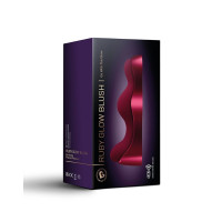 Універсальний sit-on-top вібратор Rocks Off Ruby Glow Blush, пульт ДК