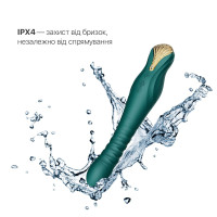 Смарт вибратор-трастер Zalo King Turquoise Green