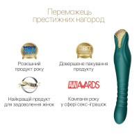 Смарт вибратор-трастер Zalo King Turquoise Green