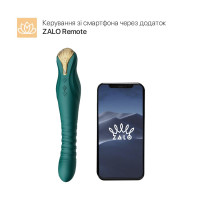 Смарт вибратор-трастер Zalo King Turquoise Green