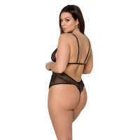 Женское боди AMBERLY BODY black 6XL/7XL