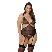 Комплект AMBERLY CORSET black 6XL/7XL