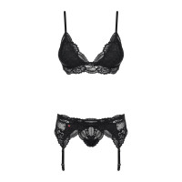Obsessive 810-SEG-1 3 pcs set black S/M
