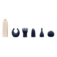 Pillow Talk Secrets Desires 6-Piece Mini Massager Set - Navy