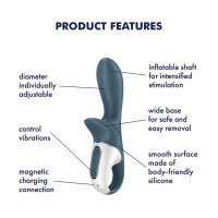 Анальний вібратор Satisfyer Air Pump Booty 2, надувається