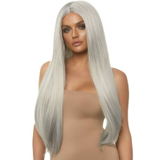 Leg Avenue Long straight center part wig Grey