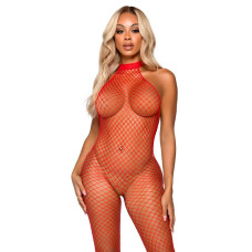 Бодістокінг Leg Avenue Racer neck bodystocking Red