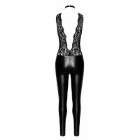 Комбінезон Noir Handmade F298 Libido Deep-V catsuit with collar and pearl chain - XXL
