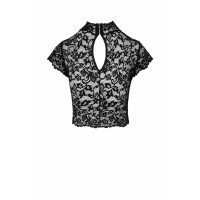 Топ Noir Handmade F303 Essence lace top with high collar - M