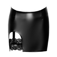 Спідниця Noir Handmade F345 Powerwetlook skirt with garter - XL