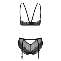 Комплект Obsessive Allastia 2-pcs set black L/XL