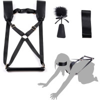 БДСМ-набір LOCKINK YEAHWOW Black Doggy Style Saddle set
