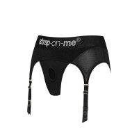Трусики для страпона з підв’язками для панчіх Strap-On-Me REBEL HARNESS - XS (м'ята упаковка!!!)
