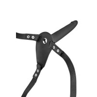 Страпон з вібрацією Fetish Tentation Vibrating Strap-On with Dildo Black (м'ята упаковка!!!)