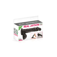 Фалоімітатор на присосці Real Body — Real Jayson Black, TPE, діаметр 4 см