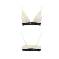 Эластичный топ с кружевом Passion PS001 TOP ecru, size L