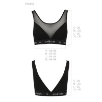 Топ с прозрачной вставкой Passion PS002 TOP black, size L