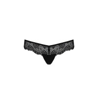 Кружевные трусики-танга с атласным бантиком Naja Thong black XXL/XXXL - Passion