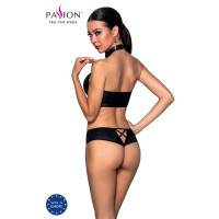 Комплект из эко-кожи Nancy Bikini black L/XL - Passion