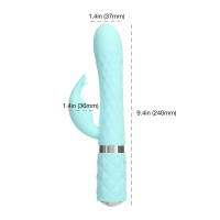 Вібратор кролик Pillow Talk Lively Teal, з ротацією