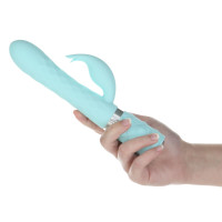 Вібратор кролик Pillow Talk Lively Teal, з ротацією