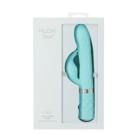 Вібратор кролик Pillow Talk Lively Teal, з ротацією