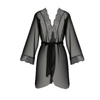 Жіночий халатик AMBERLY PEIGNOIR black 4XL/5XL