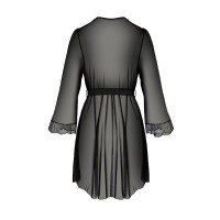 Жіночий пеньюар AMBERLY PEIGNOIR black 6XL/7XL