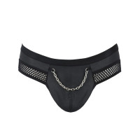 Чоловічі труси з ланцюжком спереду 030 SLIP OPEN TOM black, L/XL