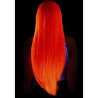 Leg Avenue Long straight center part wig neon pink