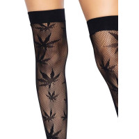 Панчохи Leg Avenue 420 Net thigh highs Black
