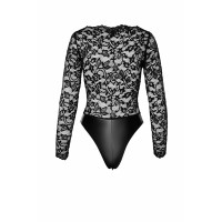 Боді Noir Handmade F296 Psyche bodysuit of lace and wetlook - M