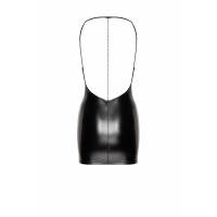 Сукня Noir Handmade F307 Mirage wetlook mini dress with jewelry rhinestone chain - XL