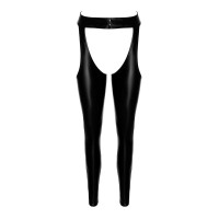 Легінси з відкритими стегнами Noir Handmade F323 Rebel wetlook chaps - S