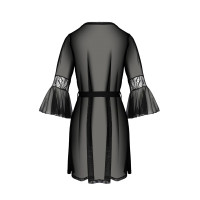 Пеньюар Passion LEAFA PEIGNOIR black L/XL - ECO Passion