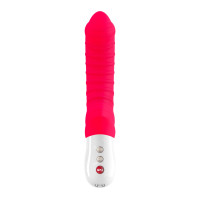 Вібратор для точки G Fun Factory TIGER india red, ребристий, підходить для анальної стимуляції