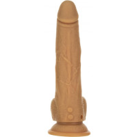 Фалоімітатор з пульсацією Naked ADDICTION Dominic 9″ Caramel, пульт ДК, діаметр 4,2 см