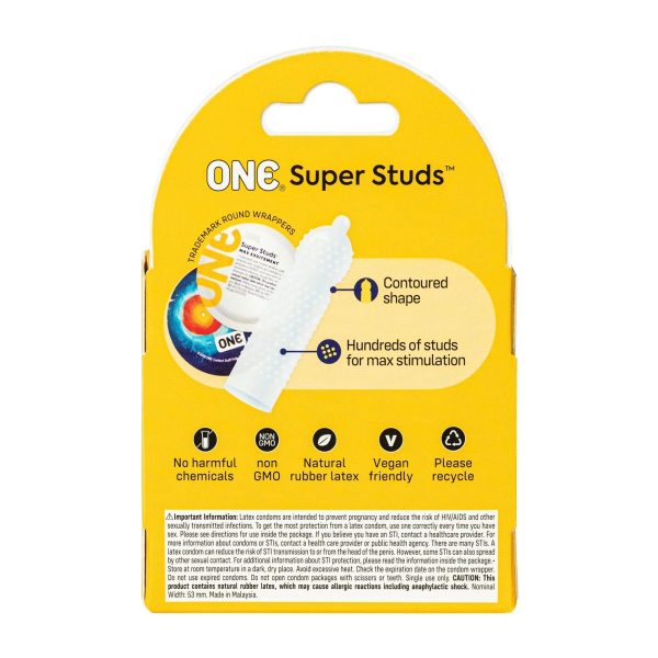 Презервативи ONE Super Studs 3 шт
