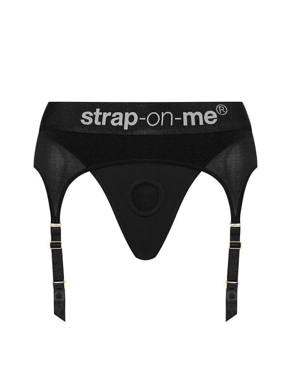 Трусы для страпона с подвязками для чулок Strap-On-Me REBEL HARNESS