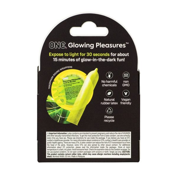 Презервативи ONE Glowing Pleasures, 3 шт