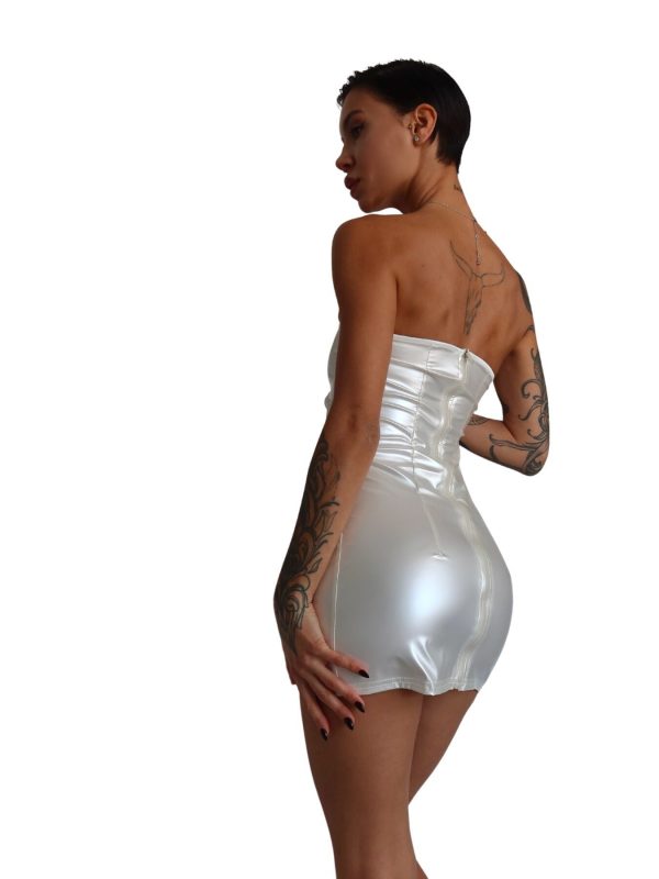 Мінісукня D&A, nylon-lycra відкриті плечі з блискавкою на всю довжину