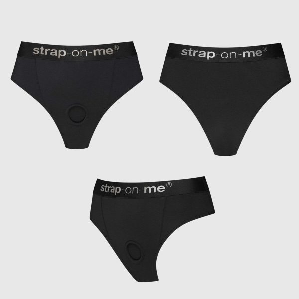 Трусики-бразиліана з фіксацією дилдо Strap-On-Me Harness Lingerie Idole – – високі
