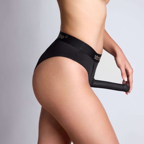 Трусики-бразиліана з фіксацією дилдо Strap-On-Me Harness Lingerie Idole – – високі