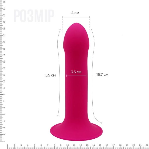Дилдо с присоской Adrien Lastic Hitsens 2 отлично для страпона, макс. диам. 4см, длина 16,7см