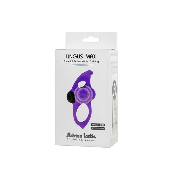 Эрекционное виброкольцо Adrien Lastic Lingus MAX с язычком для стимуляции клитора