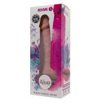 Фаллоимитатор Alive Adam Flesh двухслойный, силикон+ Silexpan, диаметр 3,5см
